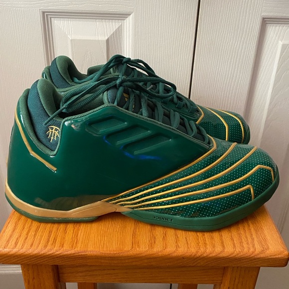 adidas TMAC 2 Restomod Evo SVSM Green/Gold Basketball Shoe SZ 11 - Picture 2 of 13